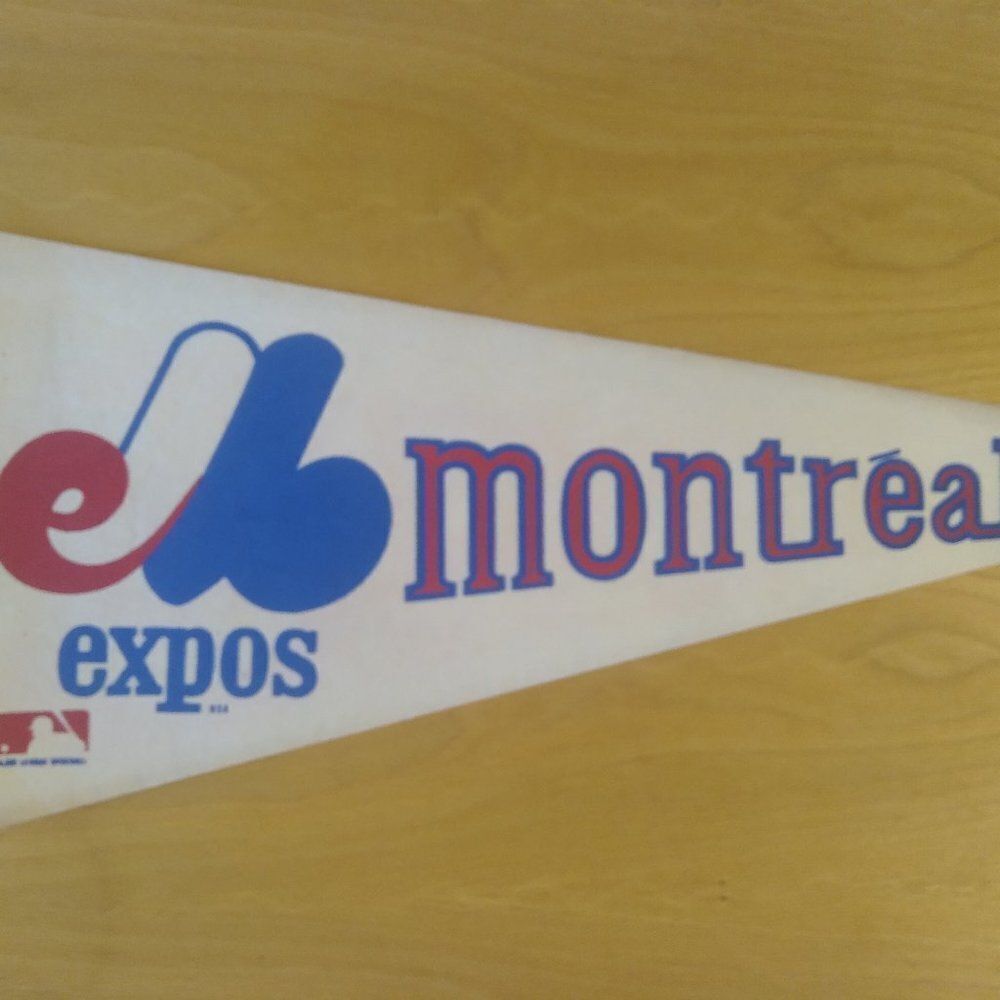 Vintage 60s Montreal Expos MLB Pennant Flag